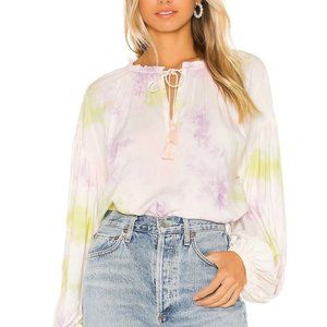 Saylor Mildred Blouse Tie Dye Long Sleeve Tunic Top S